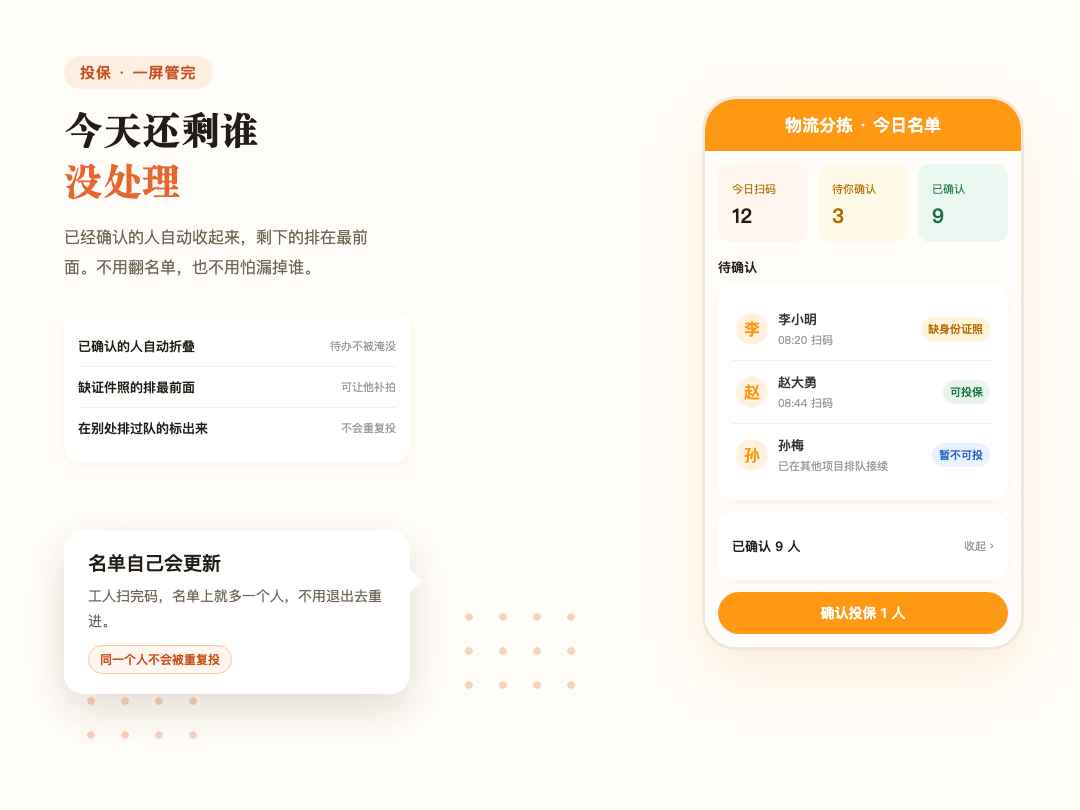 投保码工作台：今天还剩谁没处理